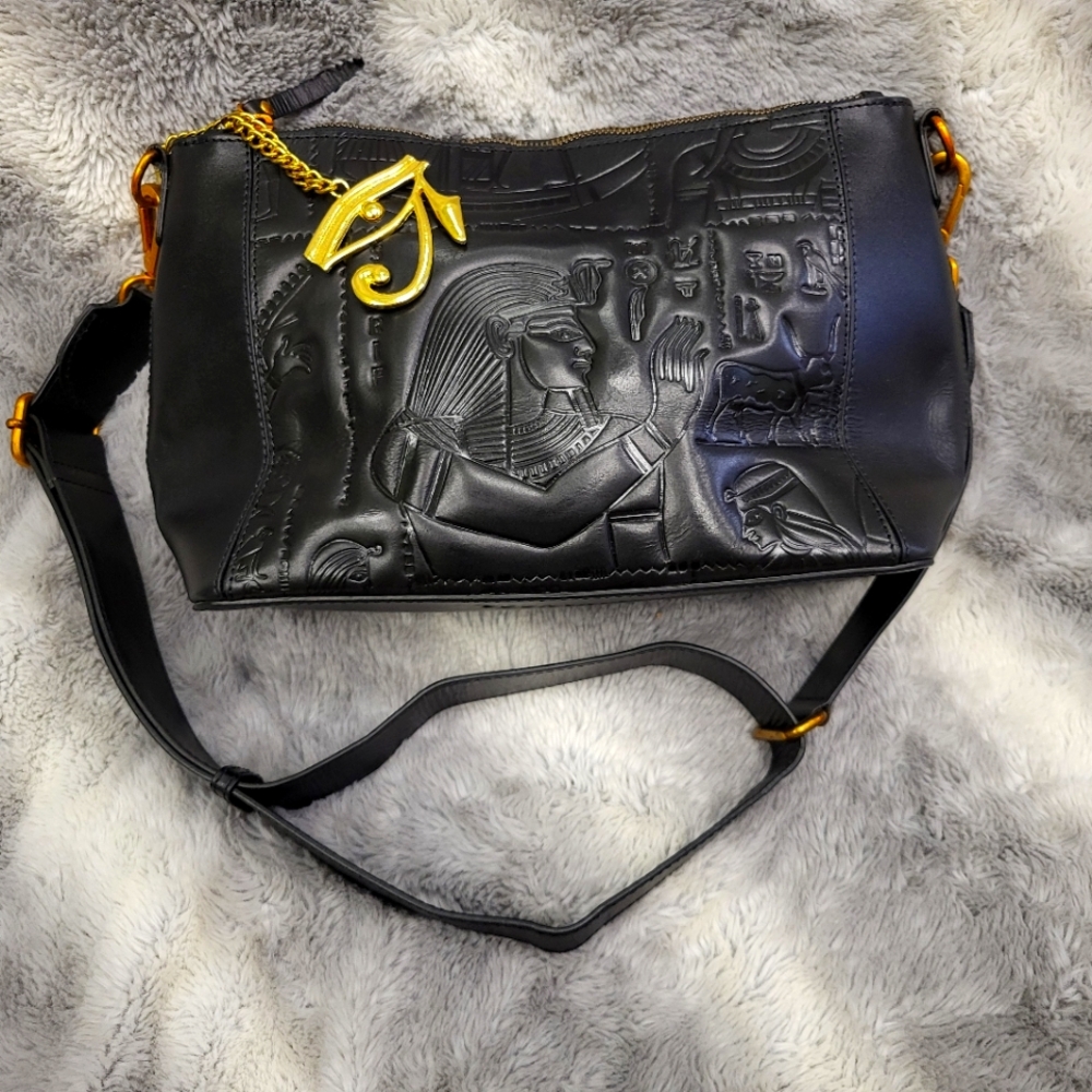 Black Egyptian theme purse